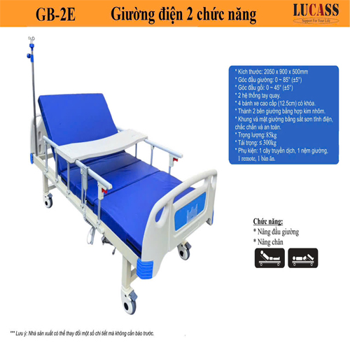 Giường điện 2 chức năng Lucass GB-2E mới 95% Giường điện 2 chức năng Lucass GB-2E mới 95%
